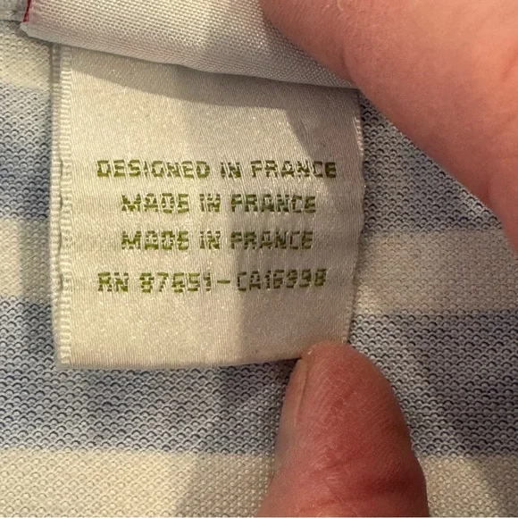 Vintage Lacoste Blue Striped Polo Shirt - Picture 4 of 12